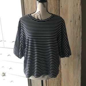 Striped top with wide sleeves